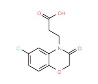 3-(6-Chloro-2H-1,4-benzoxazin-3(4H)-one-4-yl)-propionic acid - chemical structure image