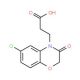 3-(6-Chloro-2H-1,4-benzoxazin-3(4H)-one-4-yl)-propionic acid - chemical structure image