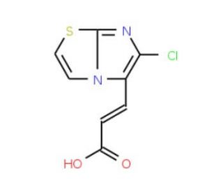 3-(6-Chloro-imidazo[2,1-b]thiazol-5-yl)-acrylic acid - chemical structure image