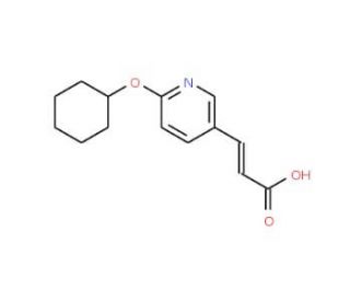 3-(6-Cyclohexyloxy-3-pyridyl)acrylic acid - chemical structure image