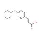 3-(6-Cyclohexyloxy-3-pyridyl)acrylic acid - chemical structure image