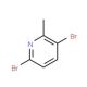 3,6-Dibromo-2-methylpyridine (CAS 39919-65-8) - chemical structure image
