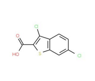 3,6-Dichloro-benzo[b]thiophene-2-carboxylic acid (CAS 34576-94-8) - chemical structure image
