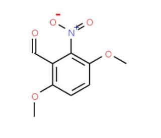 3,6-Dimethoxy-2-nitrobenzenecarbaldehyde - chemical structure image