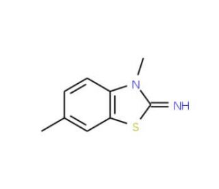 3,6-Dimethyl-3H-benzothiazol-2-ylideneamine (CAS 52853-54-0) - chemical structure image