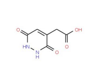 (3,6-Dioxo-1,2,3,6-tetrahydropyridazin-4-yl)-acetic acid (CAS 121073-74-3) - chemical structure image