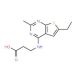 3-(6-Ethyl-2-methyl-thieno[2,3-d]pyrimidin-4-ylamino)-propionic acid - chemical structure image