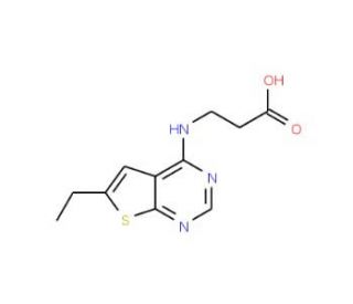 3-(6-Ethyl-thieno[2,3-d]pyrimidin-4-ylamino)-propionic acid - chemical structure image