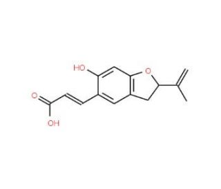 3-(6-Hydroxy-2-isopropenyl-2,3-dihydro-benzofuran-5-yl)-acrylic acid - chemical structure image