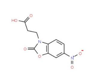 3-(6-nitro-2-oxo-1,3-benzoxazol-3(2H)-yl)propanoic acid (CAS 17124-57-1) - chemical structure image