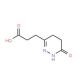 3-(6-Oxo-1,4,5,6-tetrahydro-pyridazin-3-yl)-propionic acid (CAS 98334-84-0) - chemical structure image
