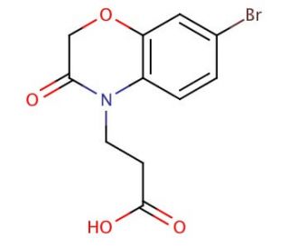 3-(7-bromo-3-oxo-2,3-dihydro-4H-1,4-benzoxazin-4-yl)propanoic acid - chemical structure image