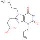 3-(7-butyl-2,6-dioxo-3-propyl-2,3,6,7-tetrahydro-1H-purin-8-yl)propanoic acid - chemical structure image