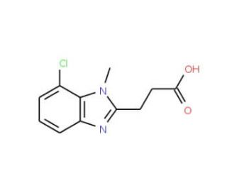 3-(7-Chloro-1-methyl-1H-benzoimidazol-2-yl)-propionic acid - chemical structure image