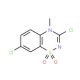3,7-Dichloro-4-methyl-4H-1,2,4-benzothiadiazin-1,1-dioxide (CAS 872536-92-0) - chemical structure image