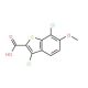 3,7-Dichloro-6-methoxy-benzo[b]thiophene-2-carboxylic acid (CAS 34576-89-1) - chemical structure image