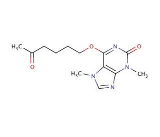 3,7-Dihydro-3,7-dimethyl-6-[(5-oxohexyl)oxy]-2H-purin-2-one - chemical structure image