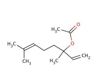 3,7-Dimethyl-1,6-octadien-3-yl acetate (CAS 115-95-7) - chemical structure image