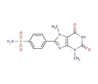 3,7-Dimethyl-8-(p-sulfonamidophenyl)xanthine (CAS 149981-21-5) - chemical structure image