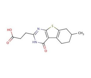 3-(7-methyl-4-oxo-3,4,5,6,7,8-hexahydro[1]benzothieno[2,3-d]pyrimidin-2-yl)propanoic acid - chemical structure image