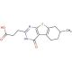 3-(7-methyl-4-oxo-3,4,5,6,7,8-hexahydro[1]benzothieno[2,3-d]pyrimidin-2-yl)propanoic acid - chemical structure image