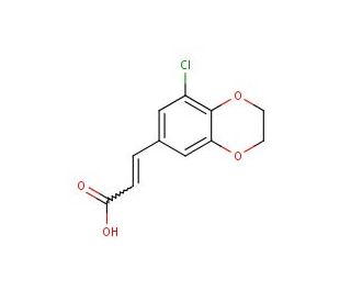 3-(8-chloro-2,3-dihydro-1,4-benzodioxin-6-yl)acrylic acid - chemical structure image