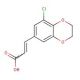 3-(8-chloro-2,3-dihydro-1,4-benzodioxin-6-yl)acrylic acid - chemical structure image