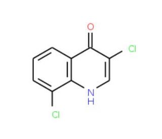 3,8-Dichloro-4-hydroxyquinoline (CAS 25771-84-0) - chemical structure image
