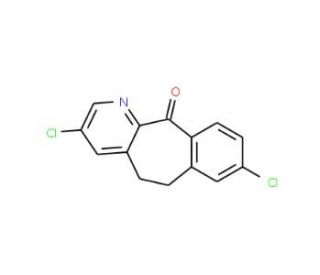 3,8-Dichloro-5,6-dihydro-11H-benzo[5,6]cyclohepta[1,2-b]pyridin-11-one (CAS 183483-27-4) - chemical structure image