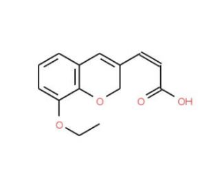 3-(8-ethoxy-2H-chromen-3-yl)acrylic acid - chemical structure image