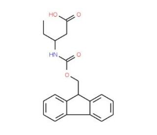 3-(9-H-Fluoren-9-ylmethoxycarbonylamino)-pentanoic acid (CAS 917562-06-2) - chemical structure image