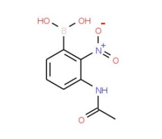 3-Acetamido-2-nitrophenylboronic acid (CAS 78887-38-4) - chemical structure image