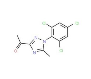 3-Acetyl-1-(2,4,6-trichlorophenyl)-5-methyl-1,2,4-triazole - chemical structure image