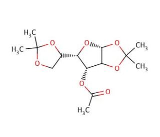 3-Acetyl-1,2:5,6-di-O-isopropylidene-&alpha;-D-galactofuranose (CAS 38166-65-3) - chemical structure image