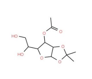 3-Acetyl-1,2-O-isopropylidene-&alpha;-D-galactofuranose (CAS 109680-96-8) - chemical structure image