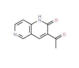 3-Acetyl-1,6-naphthyridin-2-(1H)-one (CAS 52816-63-4) - chemical structure image