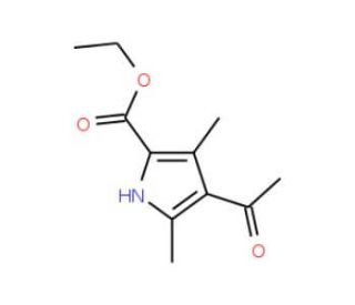 3-Acetyl-2,4-dimethyl-5-carbethoxypyrrole (CAS 2386-26-7) - chemical structure image