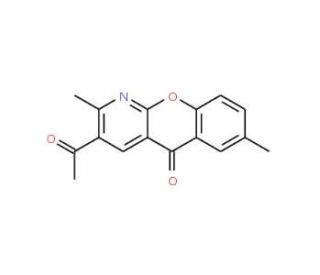 3-Acetyl-2,7-dimethyl-5H-[1]benzopyrano[2,3-b]pyridin-5-one (CAS 67867-48-5) - chemical structure image