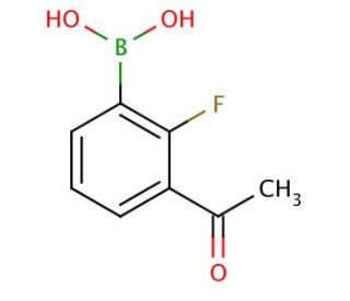 3-Acetyl-2-fluorophenylboronic acid (CAS 870778-95-3) - chemical structure image