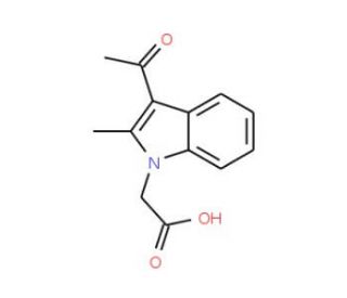 (3-Acetyl-2-methyl-indol-1-yl)-acetic acid - chemical structure image