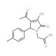 (3-Acetyl-4-hydroxy-5-oxo-2-p-tolyl-2,5-dihydro-pyrrol-1-yl)-acetic acid - chemical structure image