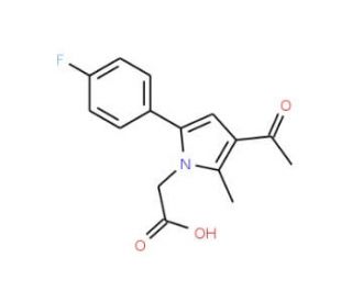 [3-Acetyl-5-(4-fluorophenyl)-2-methyl-1H-pyrrol-1-yl]acetic acid - chemical structure image