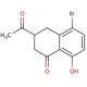 3-Acetyl-5-bromo-8-hydroxy-3,4-dihydro-2H-1-naphthalenone (CAS 83344-22-3) - chemical structure image
