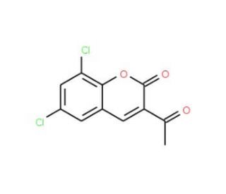 3-acetyl-6,8-dichloro-2H-chromen-2-one (CAS 2199-91-9) - chemical structure image
