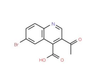 3-Acetyl-6-bromo-quinoline-4-carboxylic acid - chemical structure image