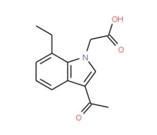 (3-Acetyl-7-ethyl-indol-1-yl)-acetic acid (CAS 878681-51-7) - chemical structure image