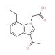 (3-Acetyl-7-ethyl-indol-1-yl)-acetic acid (CAS 878681-51-7) - chemical structure image