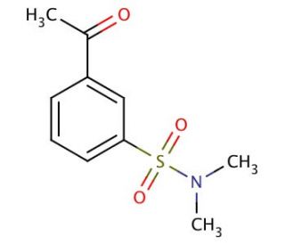 3-acetyl-N,N-dimethylbenzene-1-sulfonamide - chemical structure image