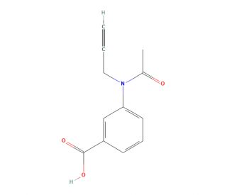 3-[acetyl(prop-2-ynyl)amino]benzoic acid - chemical structure image