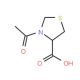 3-Acetyl-thiazolidine-4-carboxylic acid (CAS 5025-82-1) - chemical structure image